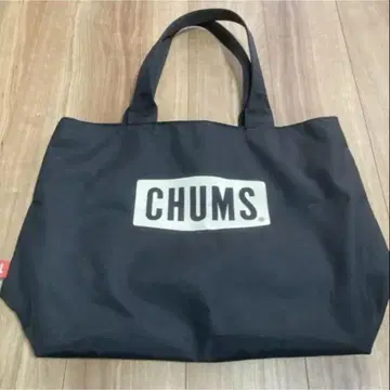 CHUMS 블랙 토트백 로고