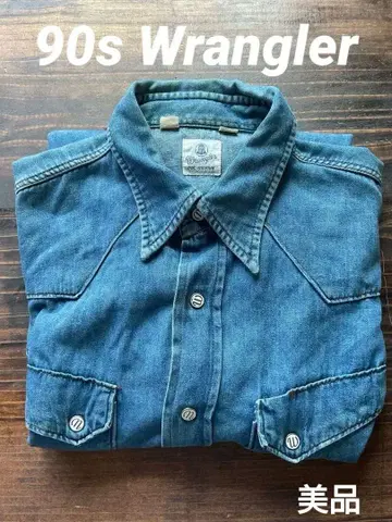 90s 랭글러 Wrangler 데님 셔츠 새상품급