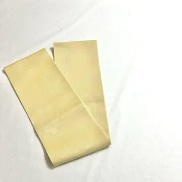 반폭 오비 단의 꽃무늬 옐로우 컬러 PO-3095