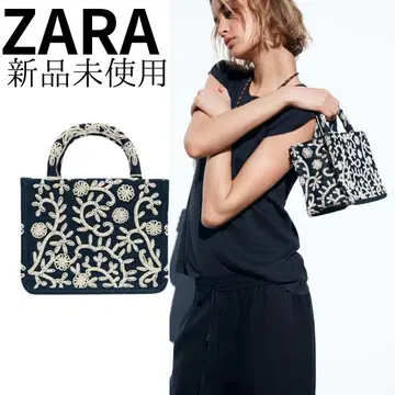 ZARA 자라 자수 디테일 데님 하드 시티백 완판템