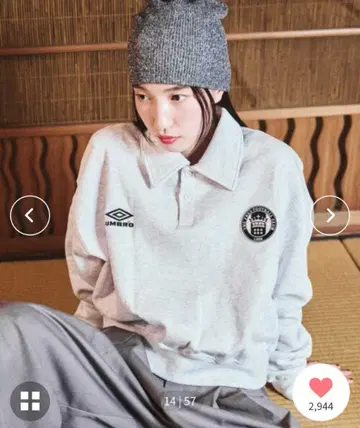 UMBRO x FREAK'S STORE 폴로 맨투맨 그레이 엄브로