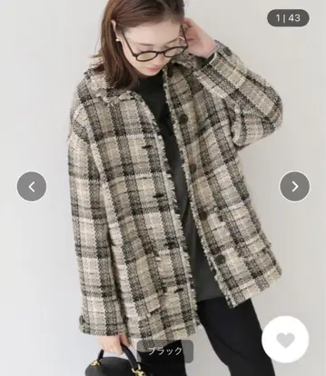SLOBE IENA COMATEX 트위드 블루종