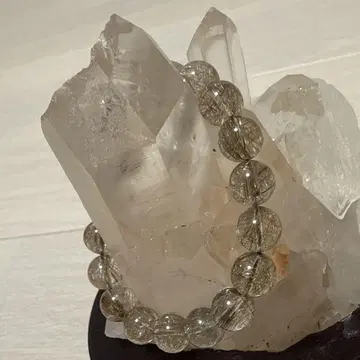 실버 루틸 10~11mm 고품질 팔찌