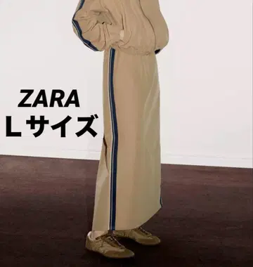 ZARA 새상품 사이드 라인 미디 스커트