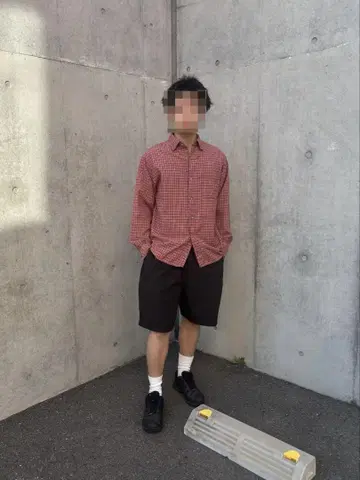 체크 셔츠 긴팔