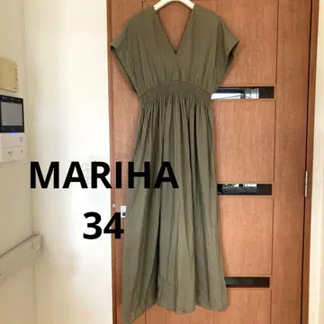34 MARIHA 마리하 여름의 빛 드레스 카키 올리브 그린 카프탄