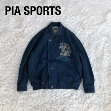 PIA SPORTS 피아 스포츠 데님 자켓 자수
