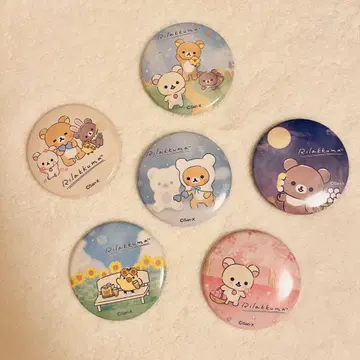 리락쿠마 스토어 in GINZA 캔뱃지 전 6종류 컴플리트