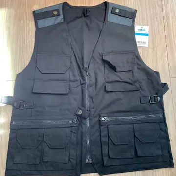 블랙 낚시용 조끼 다기능 포켓 베스트 의류 아웃도어 낚시 새상품