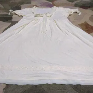 여름 세일 핑크하우스 아이보리 반팔 리본 포함 원피스