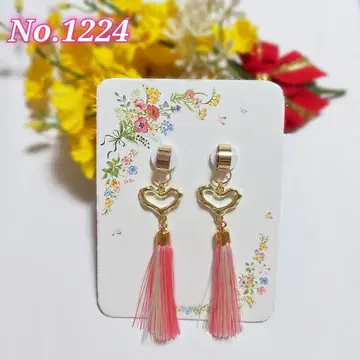 [ 1224 ] 하트와 태슬 귀걸이/귀찌