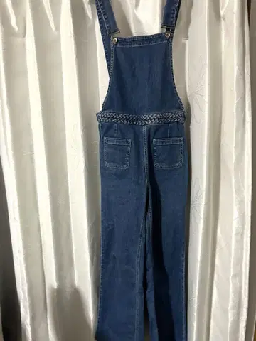 ZARA 데님 블루 살로펫 허리 뜨개질