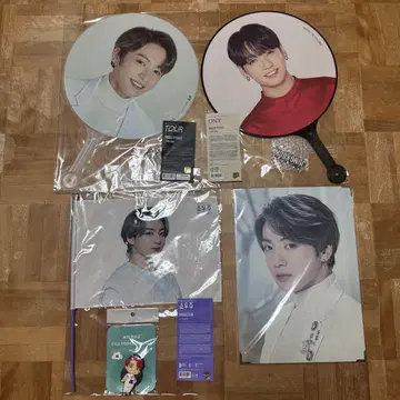 BTS 정국 굿즈 부채 플래그 프리미엄 사진 세트