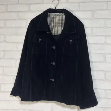 네이비 스웨이드풍 여성용 가을/겨울 고급 자켓