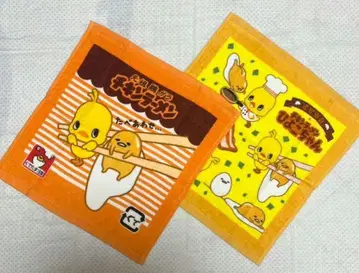 산리오 구데타마 치킨라면 병아리 콜라보 핸드 타월 2개 세트