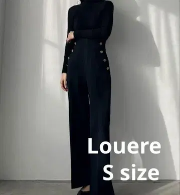 Louere 하이웨스트 마린 팬츠 네이비