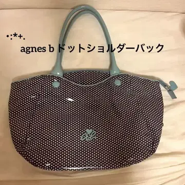 애니에스베 백 도트 스카이블루