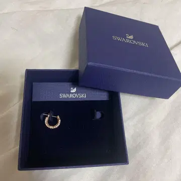 스와로브스키 SWAROVSKI 후프 귀걸이 로즈 골드