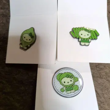 오사카 만박 일본관 한정판 키티 Algae 핀 배지 세트