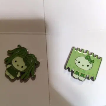 오사카 만박 일본관 한정판 키티 Algae 핀 배지 세트