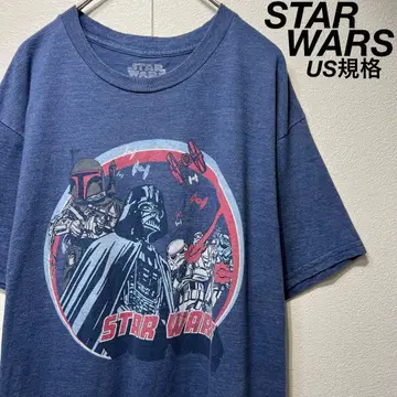 [ US 규격 ] 레어 STAR WARS 프린트 T셔츠 네이비 M