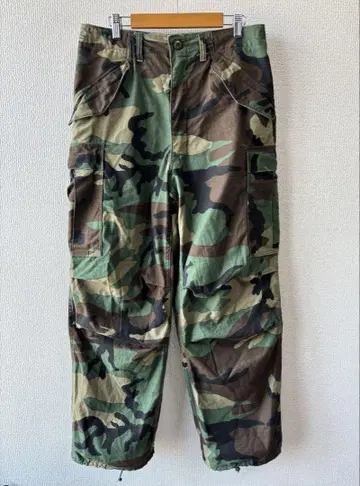 80s M-65 우드랜드 카모 카고 팬츠 S 밀리터리 카모플라쥬