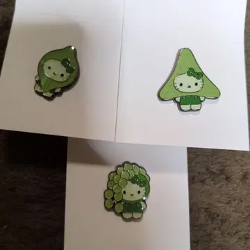 오사카 만박 일본관 한정판 키티 Algae 핀 배지 세트