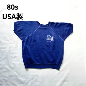 80s USA제 콜로라도 네이비 래글런 반팔 맨투맨 vintage