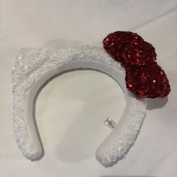 유니버 키티 머리띠 화이트