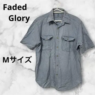 FadedGlory 데님풍 반팔 셔츠 M 사이즈 100% 코튼 남성용