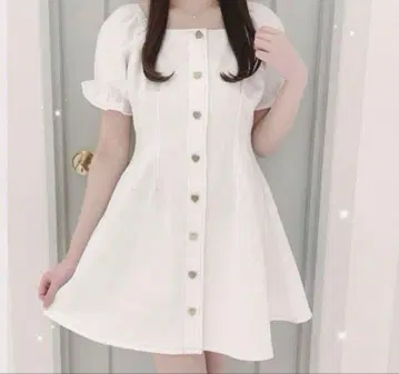 evelyn 백리본 튜닉 원피스 하트