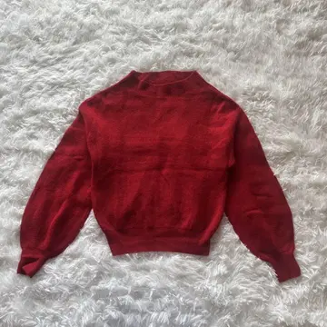 Maglie par ef-de 여성용 긴팔 니트 M 캐시미어 레드
