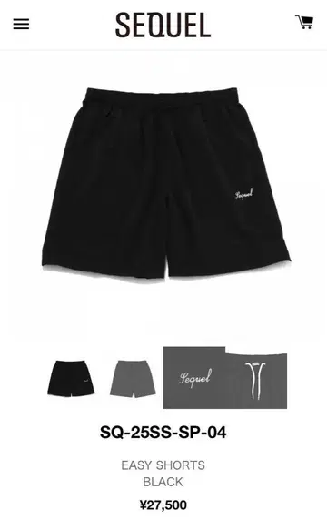 SEQUEL EASY SHORTS BKACK L