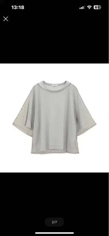 CLANE 클라네 RHINESTONE SHEER TOPS 티셔츠