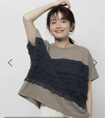 니코앤드 프릴 메쉬 프렌치 풀오버 모카 L