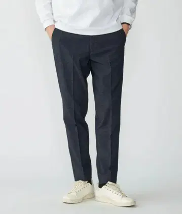 SHIPS 쉽스 데님 라이크 속기모 이지 팬츠 LL 네이비