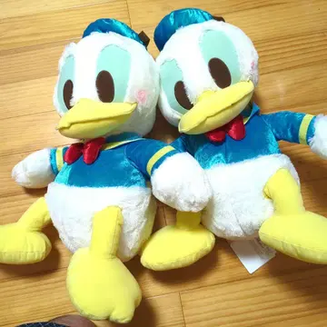 도널드 덕 빅 봉제 인형 2개 세트 빨간 볼 디즈니