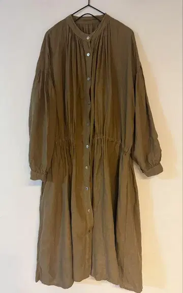 nest Robe 린넨 허리 개더 원피스