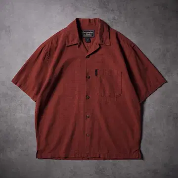 90s Abercrombie&Fitch 크롭 오픈 카라 체크 셔츠