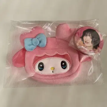 TWICE 산리오 MOMO 마이멜로디 페이스 파우치 캔뱃지