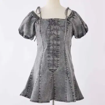 [ 완판템 ] NICE CLAUP 데님풍 미니 원피스