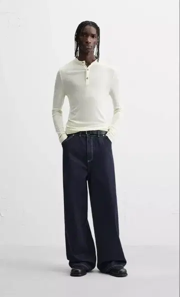 ZARA 와이드 레그 배기 데님 팬츠 EU36