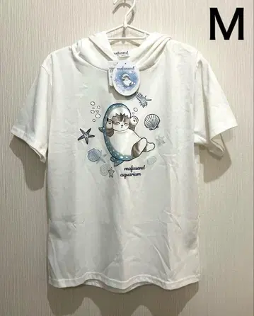 미사용 새상품 mofusand 후드 부착 반팔 T셔츠 M