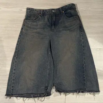 조츠 빈티지 가공 빈티지풍 L 사이즈 데님 하프 데님