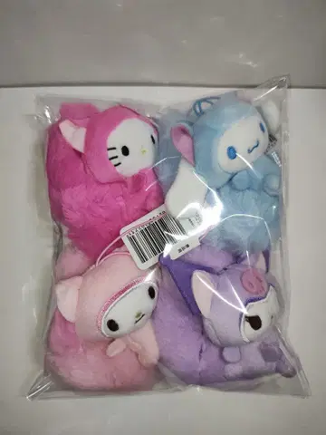 산리오 헤이세이 폭신폭신 꼬리 마스코트 4종 컴플리트