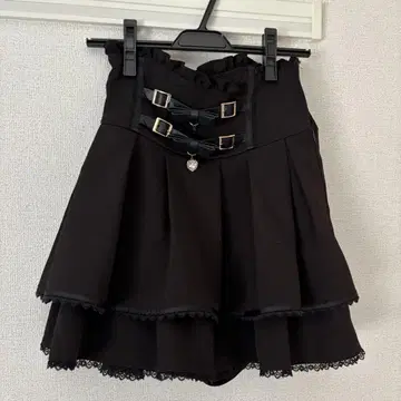 LIZLISA 2단 리본 벨트 치마바지