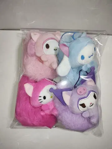 산리오 헤이세이 복슬복슬 꼬리 마스코트 4종 컴플리트