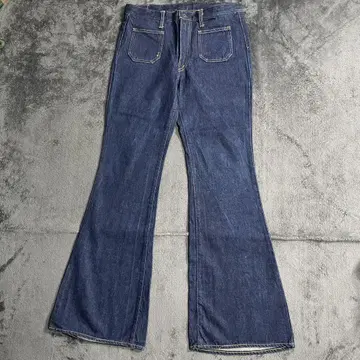 60s 70s CORN POPPER 플레어 데님 팬츠 다크 네이비 벨보텀