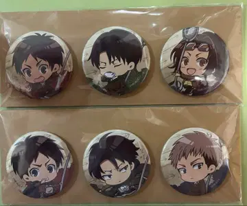 진격의 거인 캔뱃지 세트 리바이 엘렌 한지 쟝