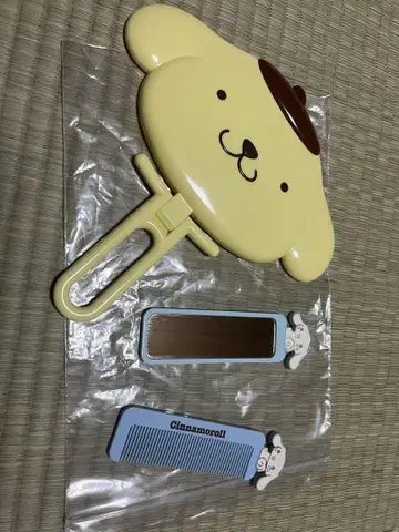 폼폼푸딩 시나모롤 거울과 빗 세트